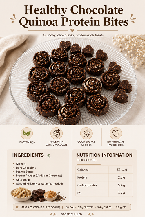 Healthy Chocolate Quinoa Protein Bites